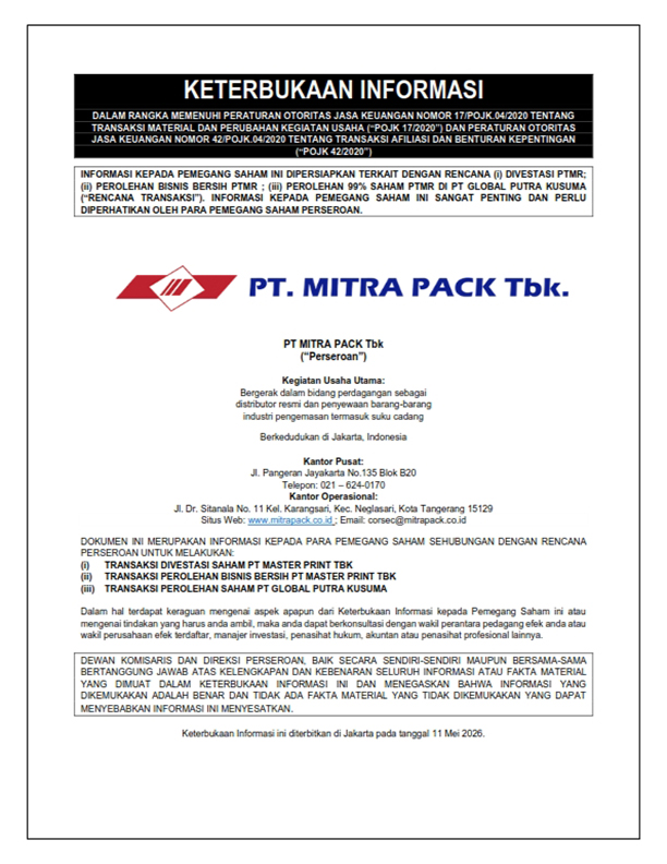 Keterbukaan Informasi PTMP Final